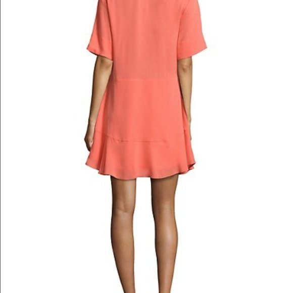 NWT ALC Delaney Silk Dress Orange Sz 0 (XS) - Picture 3 of 7